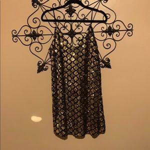 Gold and Black Sequin Dress NWOT